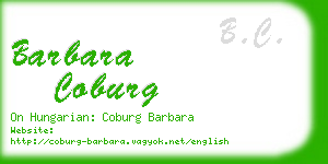 barbara coburg business card